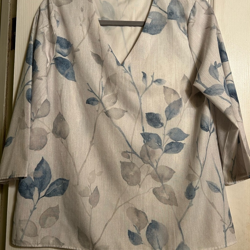 Floral V-Neck Women's Top